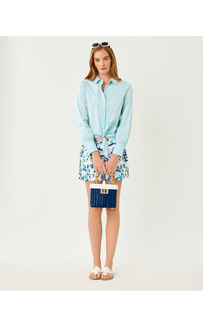 The Tie Lilly Shirt - Capri Blue Shadow Shirting Stripe