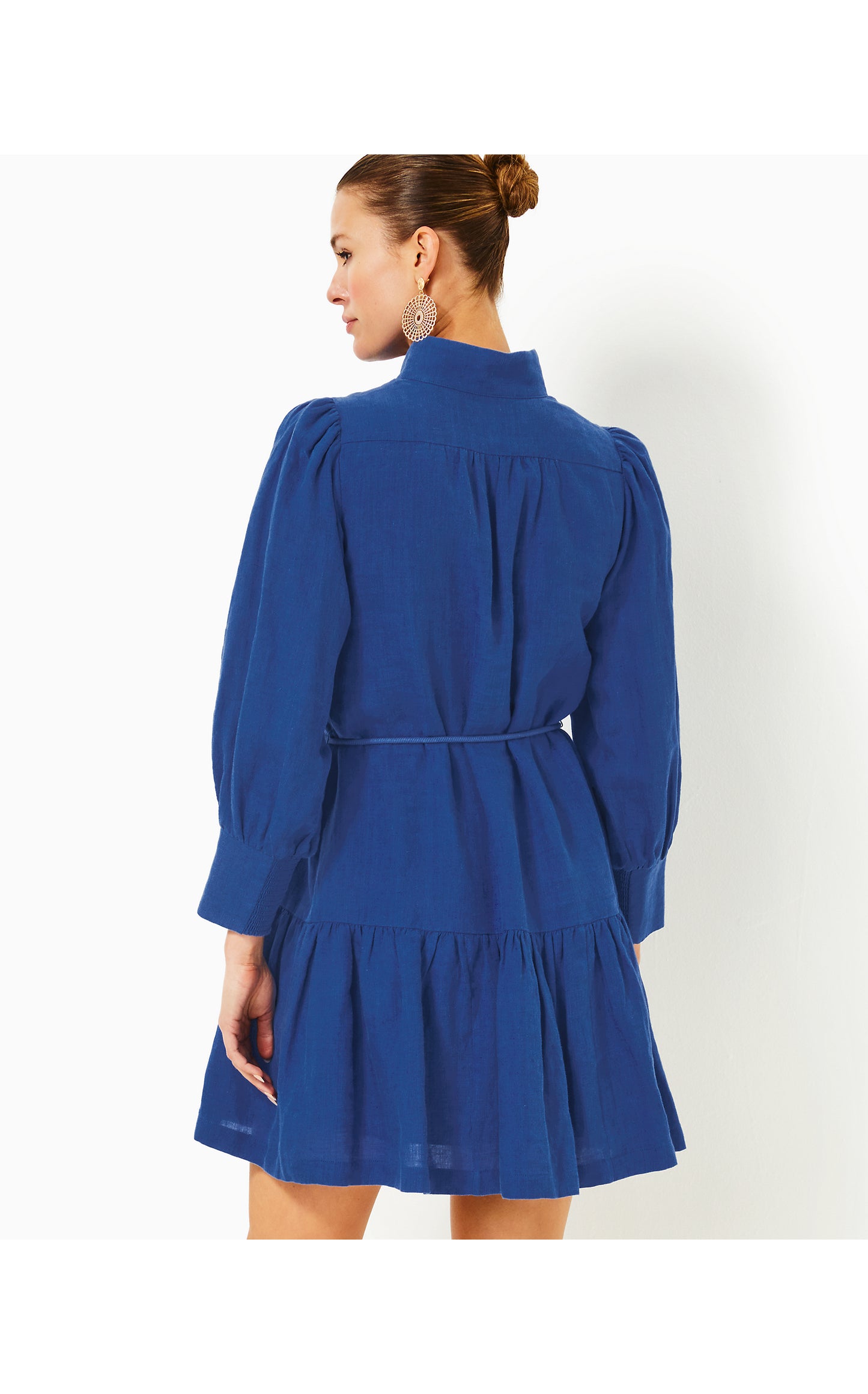 Drena Linen Dress - Martinique Blue