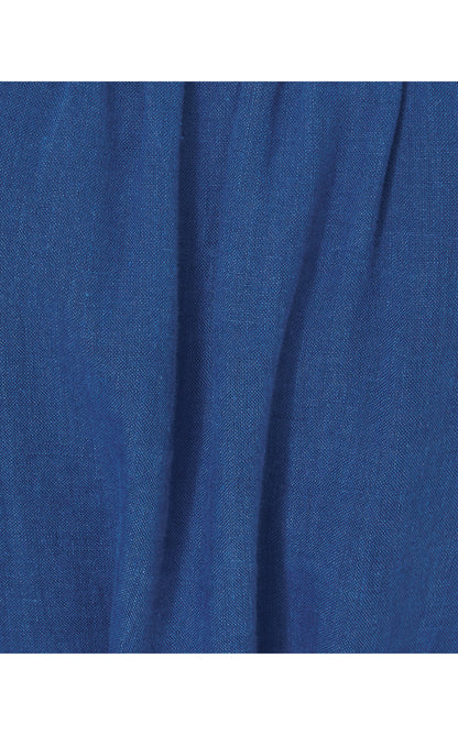 Drena Linen Dress - Martinique Blue