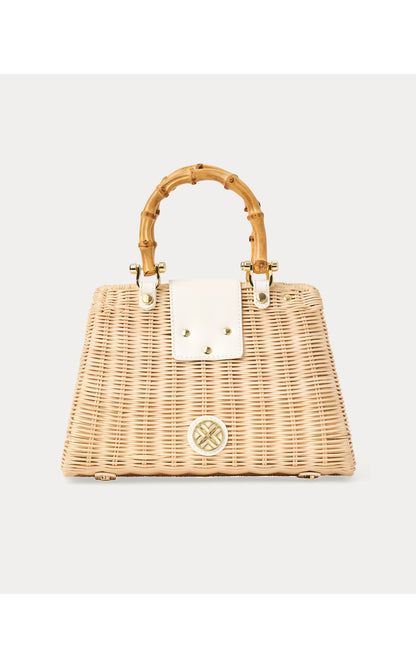 Leena Top Handle Bag - Resort White X Natural