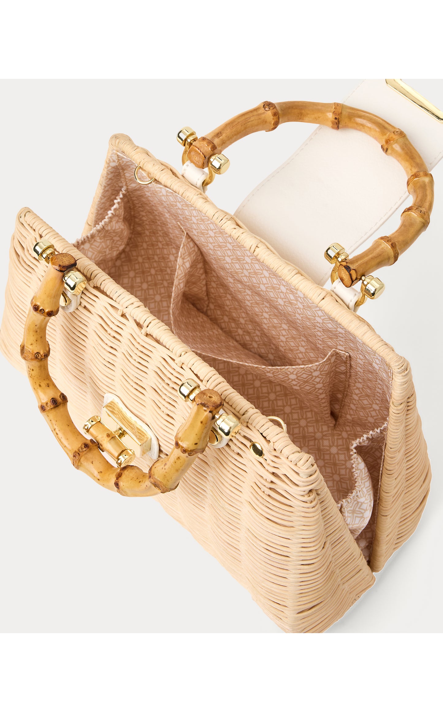 Leena Top Handle Bag - Resort White X Natural