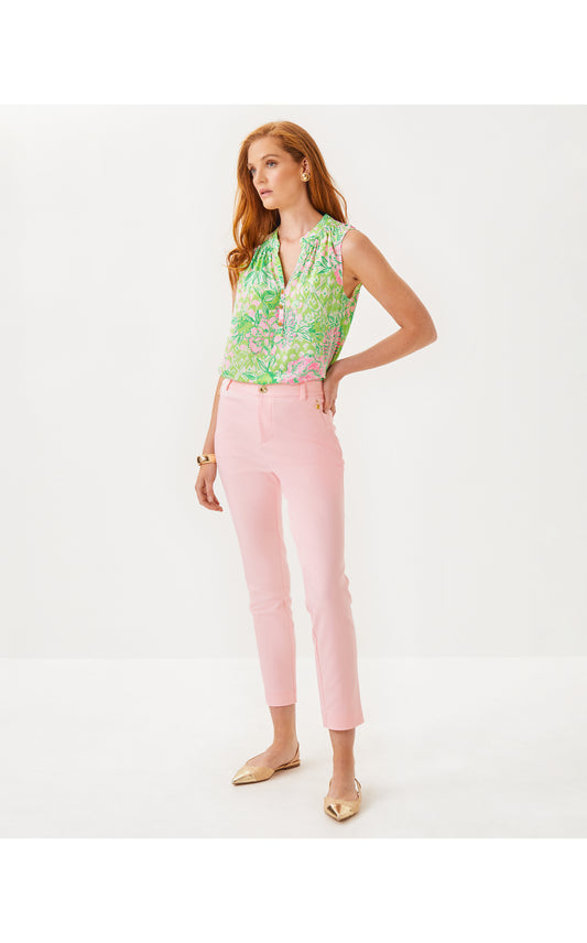Ana High Rise Pant - Pink Muse