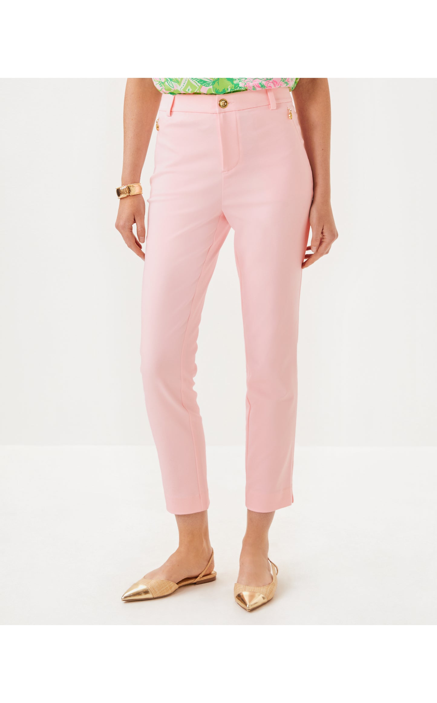 Ana High Rise Pant - Pink Muse