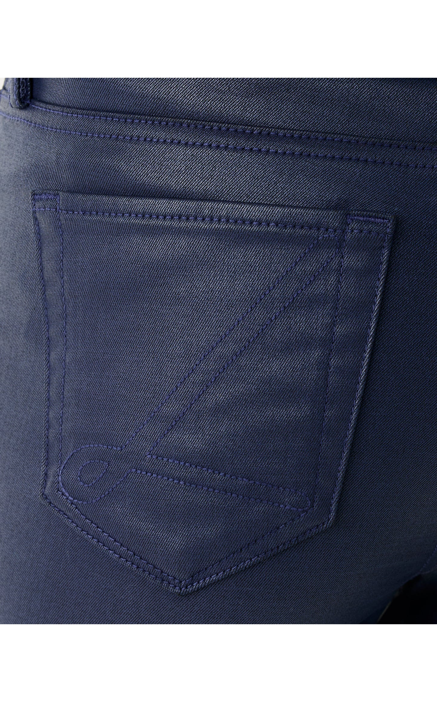 Liza Coated Crop Flare Pant - Low Tide Navy