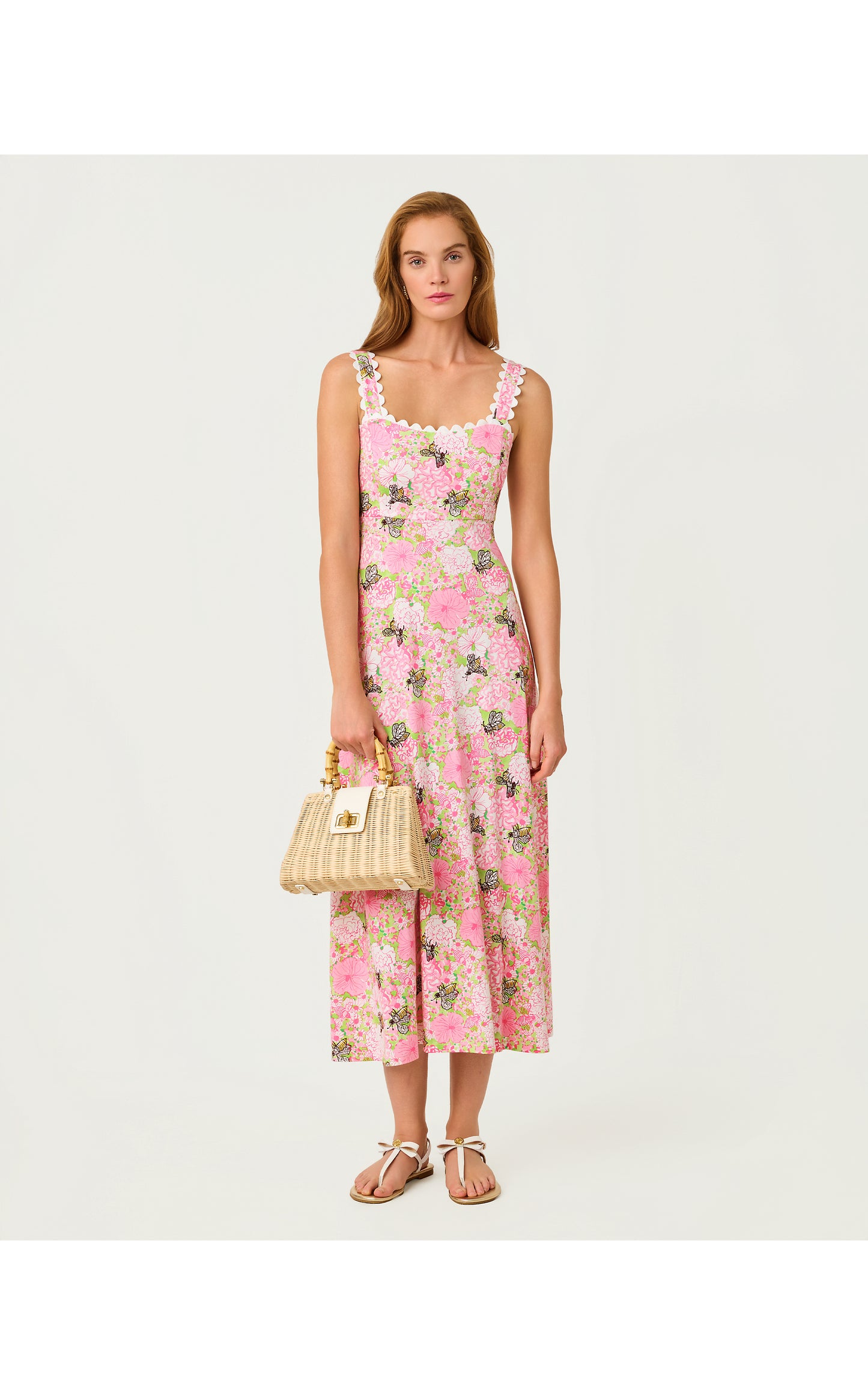 Dwyer Midi Dress - Pistachio Macaron Bees Knees