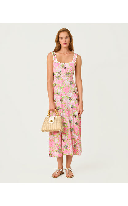 Dwyer Midi Dress - Pistachio Macaron Bees Knees