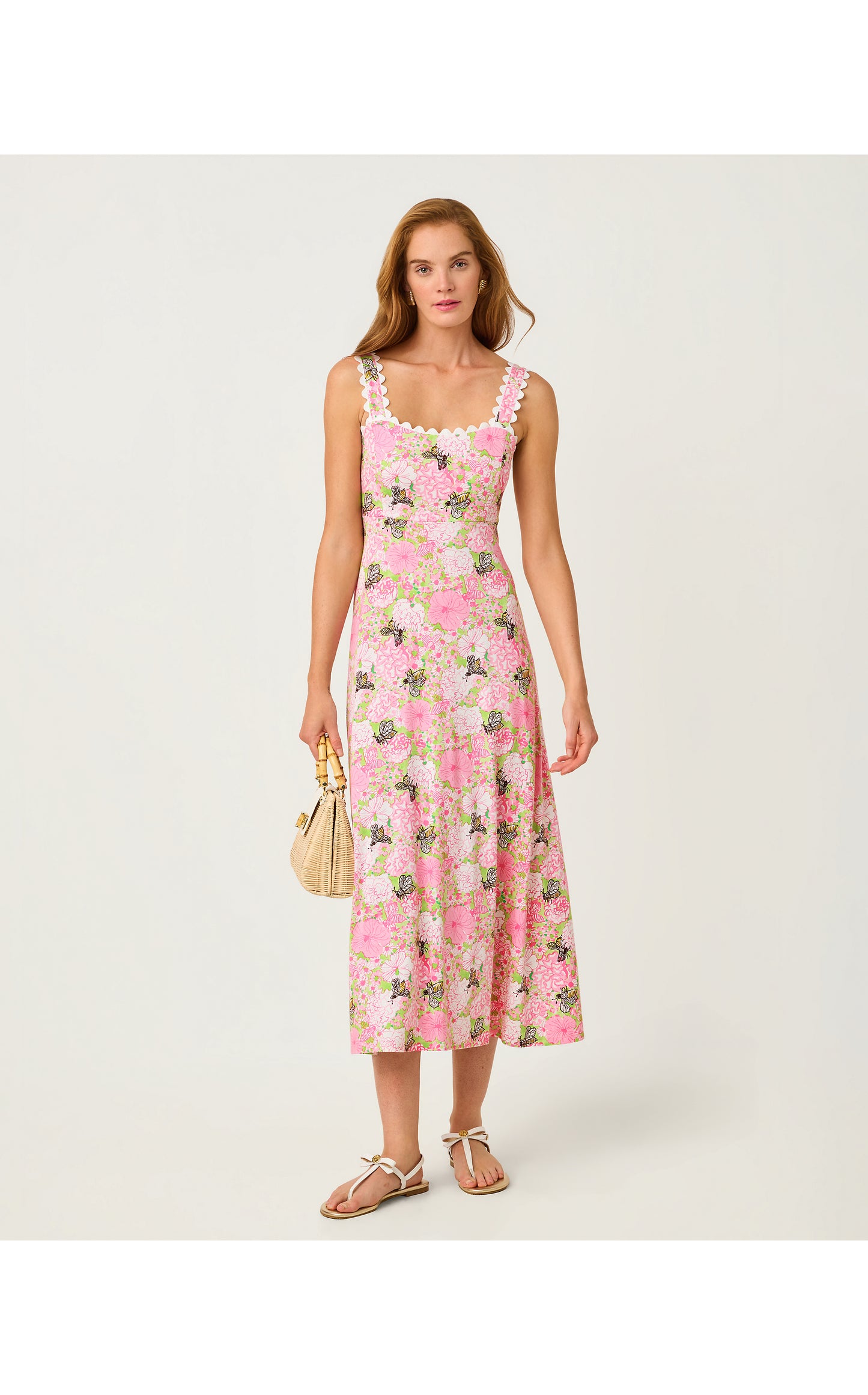 Dwyer Midi Dress - Pistachio Macaron Bees Knees