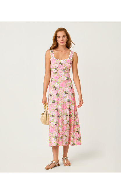 Dwyer Midi Dress - Pistachio Macaron Bees Knees