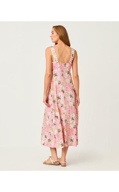 Dwyer Midi Dress - Pistachio Macaron Bees Knees
