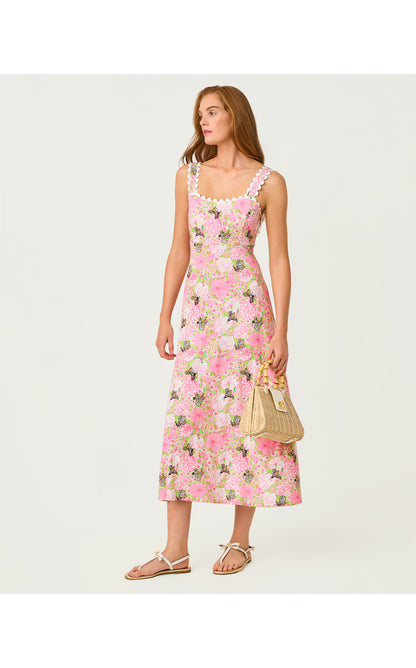 Dwyer Midi Dress - Pistachio Macaron Bees Knees