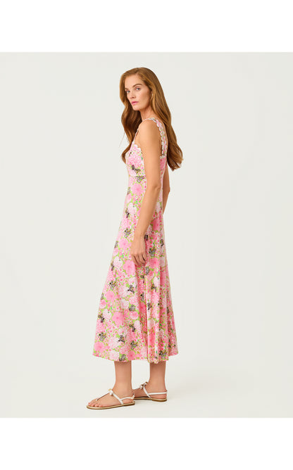Dwyer Midi Dress - Pistachio Macaron Bees Knees