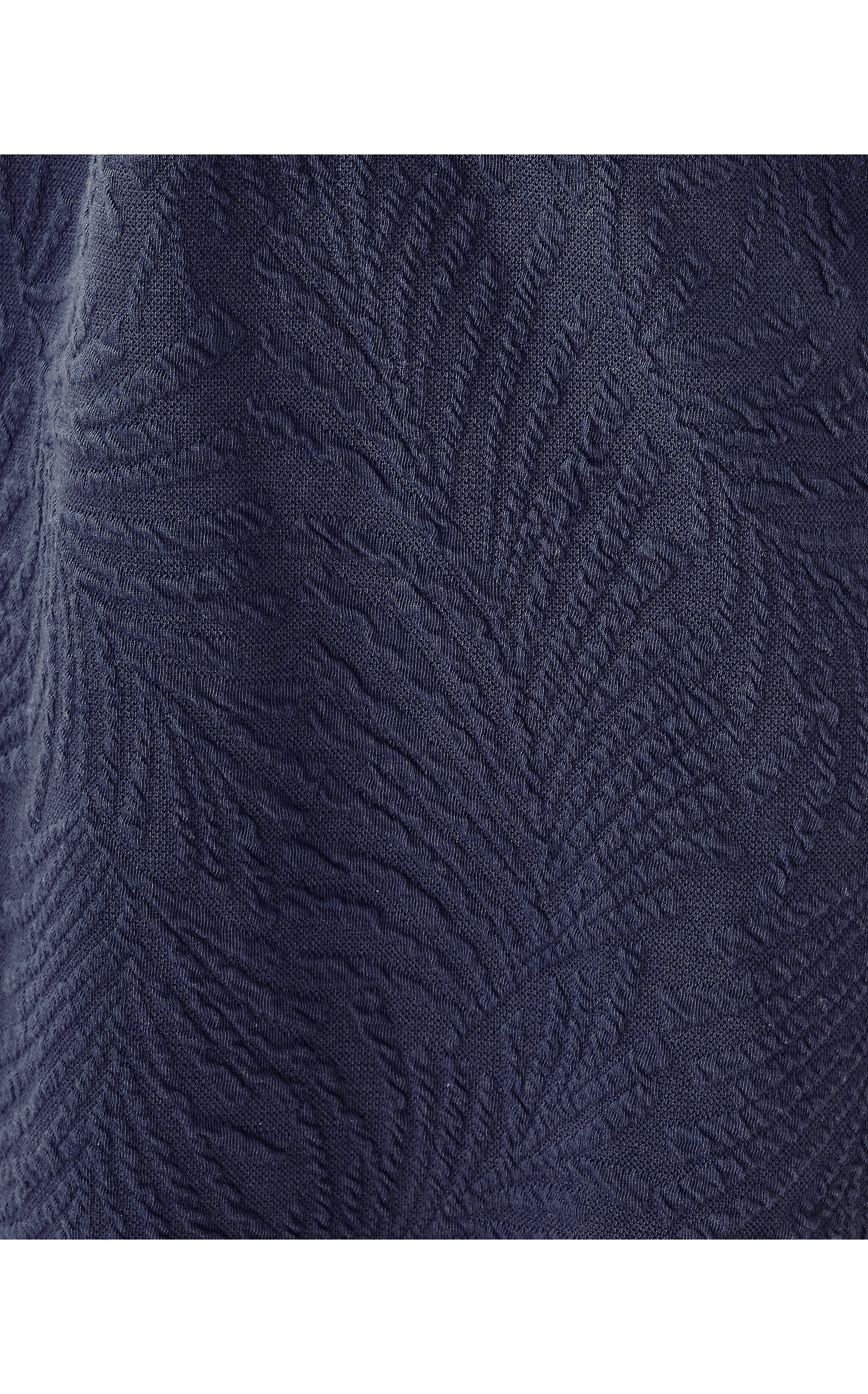 Kiely Dress - True Navy Leafy Knit Pucker jacquard