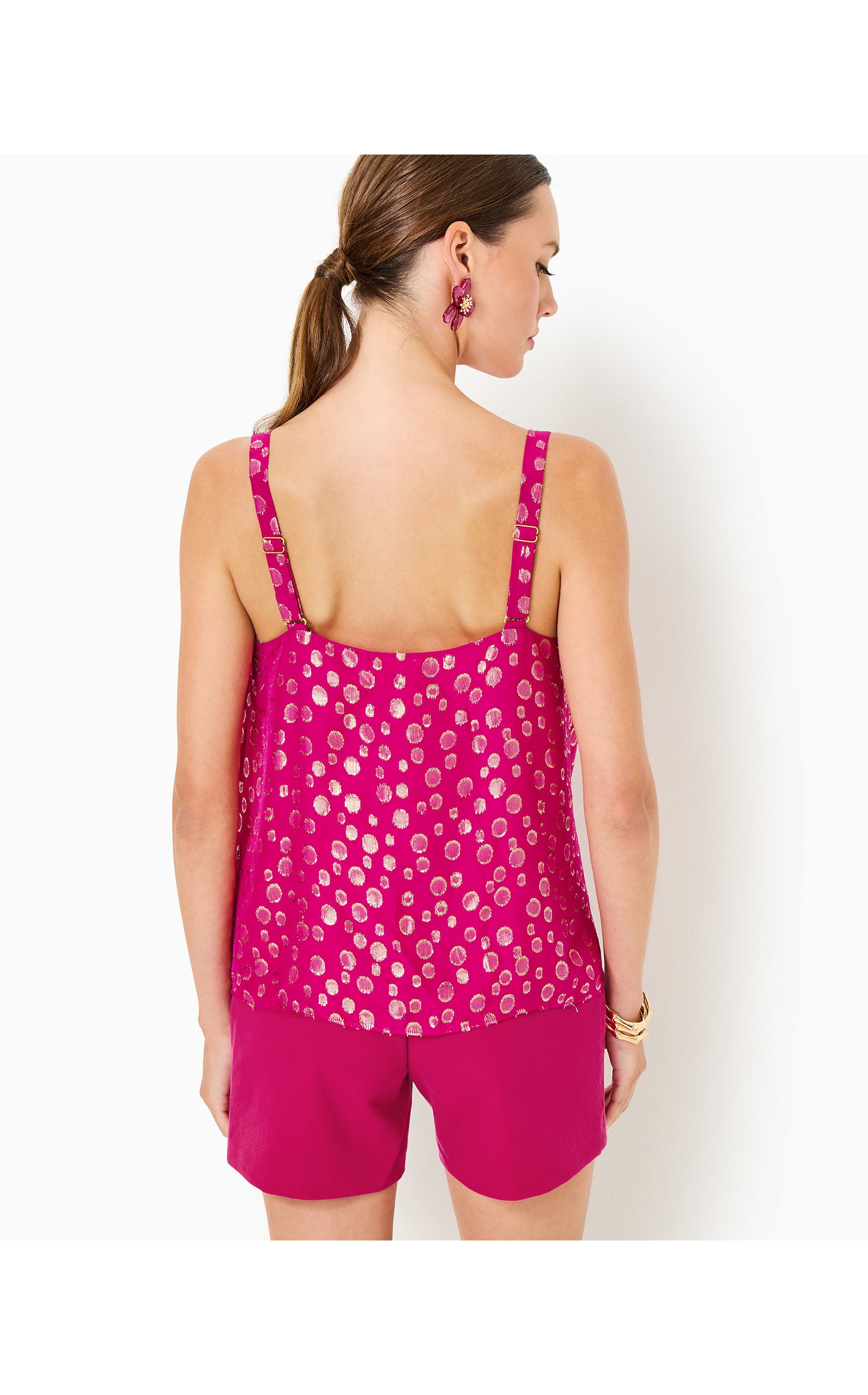 Nadia Silk Cami - Mystique Pink Silk Bubbly Clip