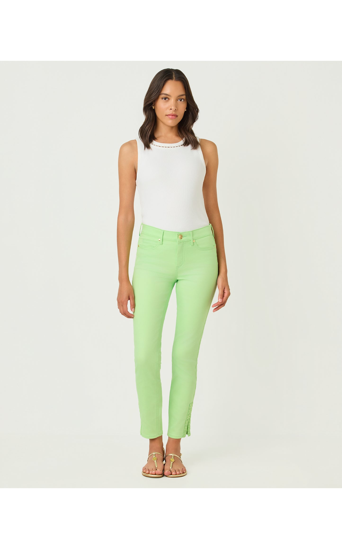 29" South Ocean High Rise Skinny Jean - Pistachio Green