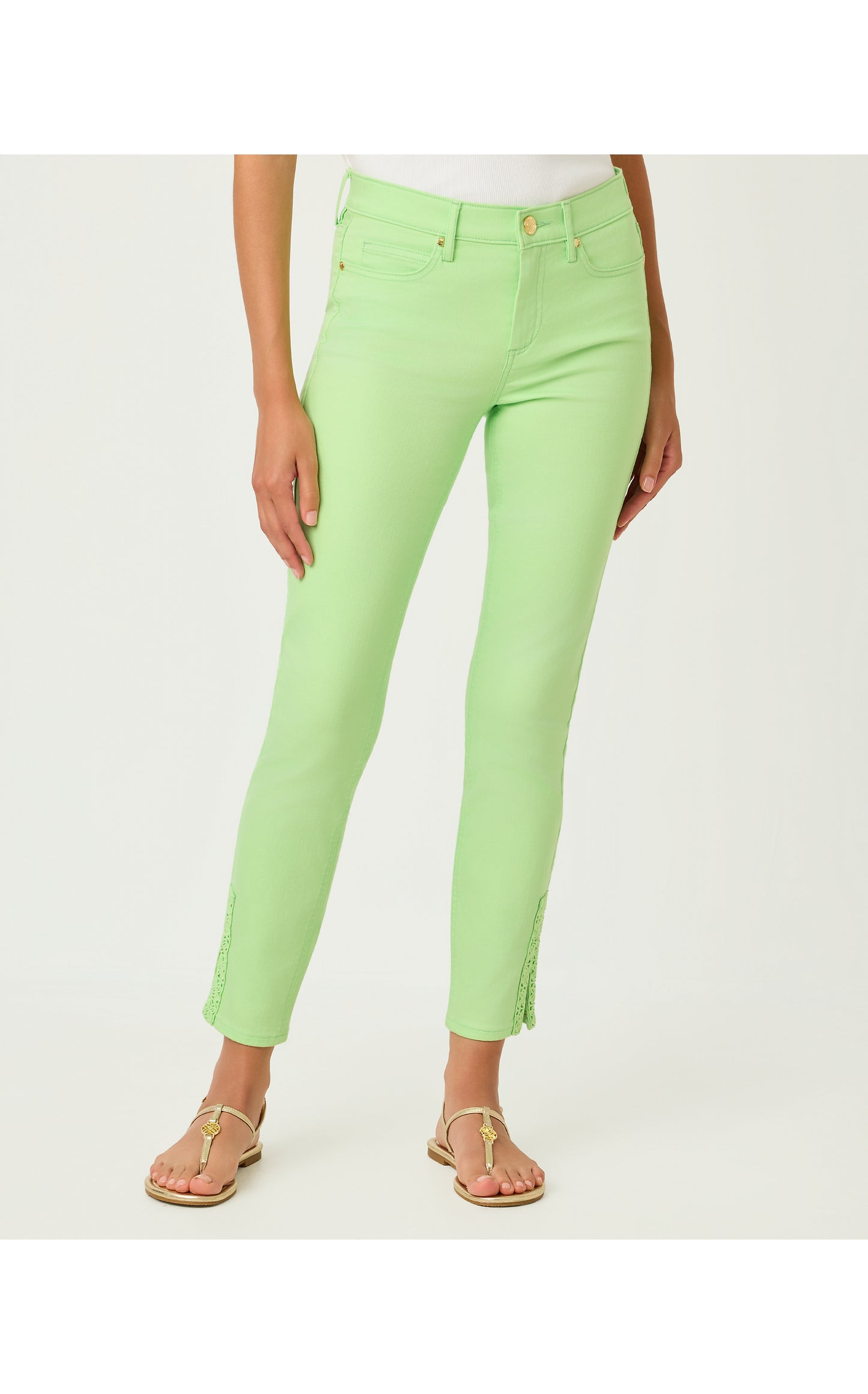 29" South Ocean High Rise Skinny Jean - Pistachio Green