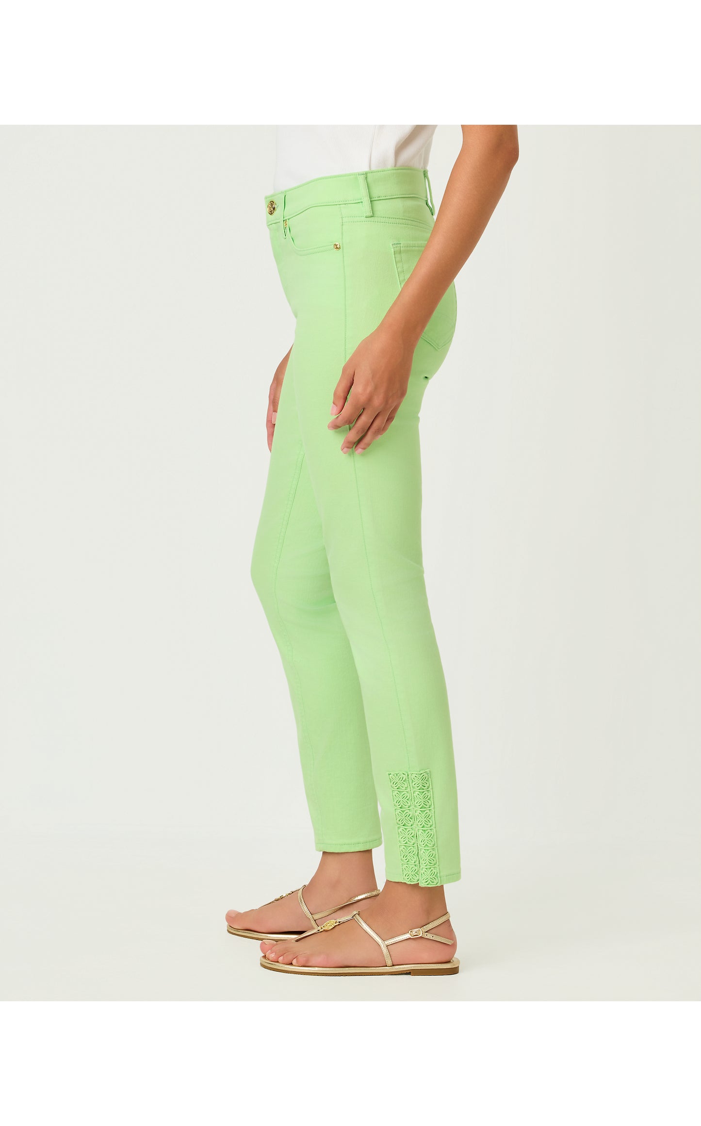 29" South Ocean High Rise Skinny Jean - Pistachio Green