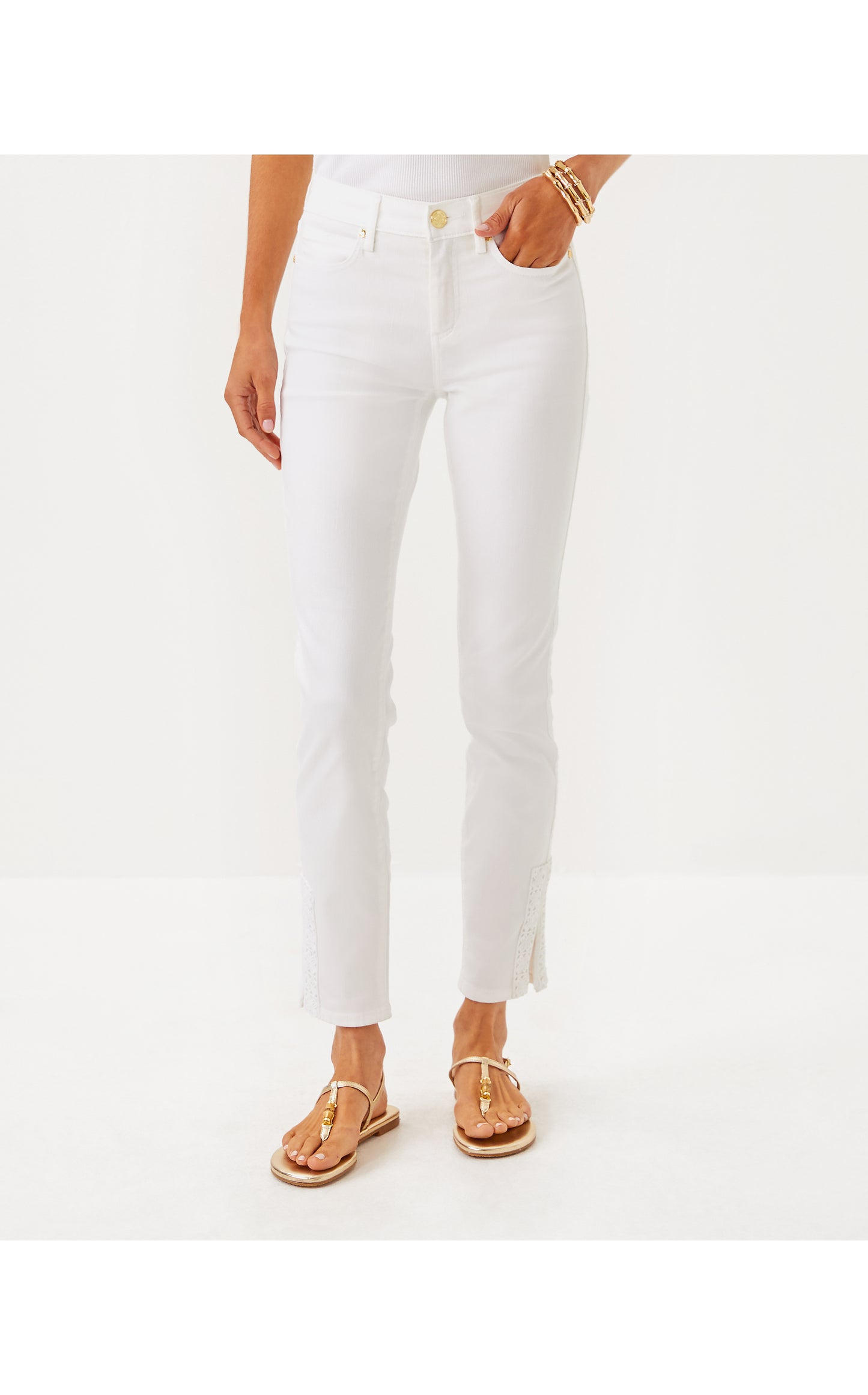 South Ocean High Rise Skinny Pant - Resort White