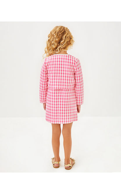Mini Rohana Boucle Jacket - Rousseau Pink Charming Check Boucle