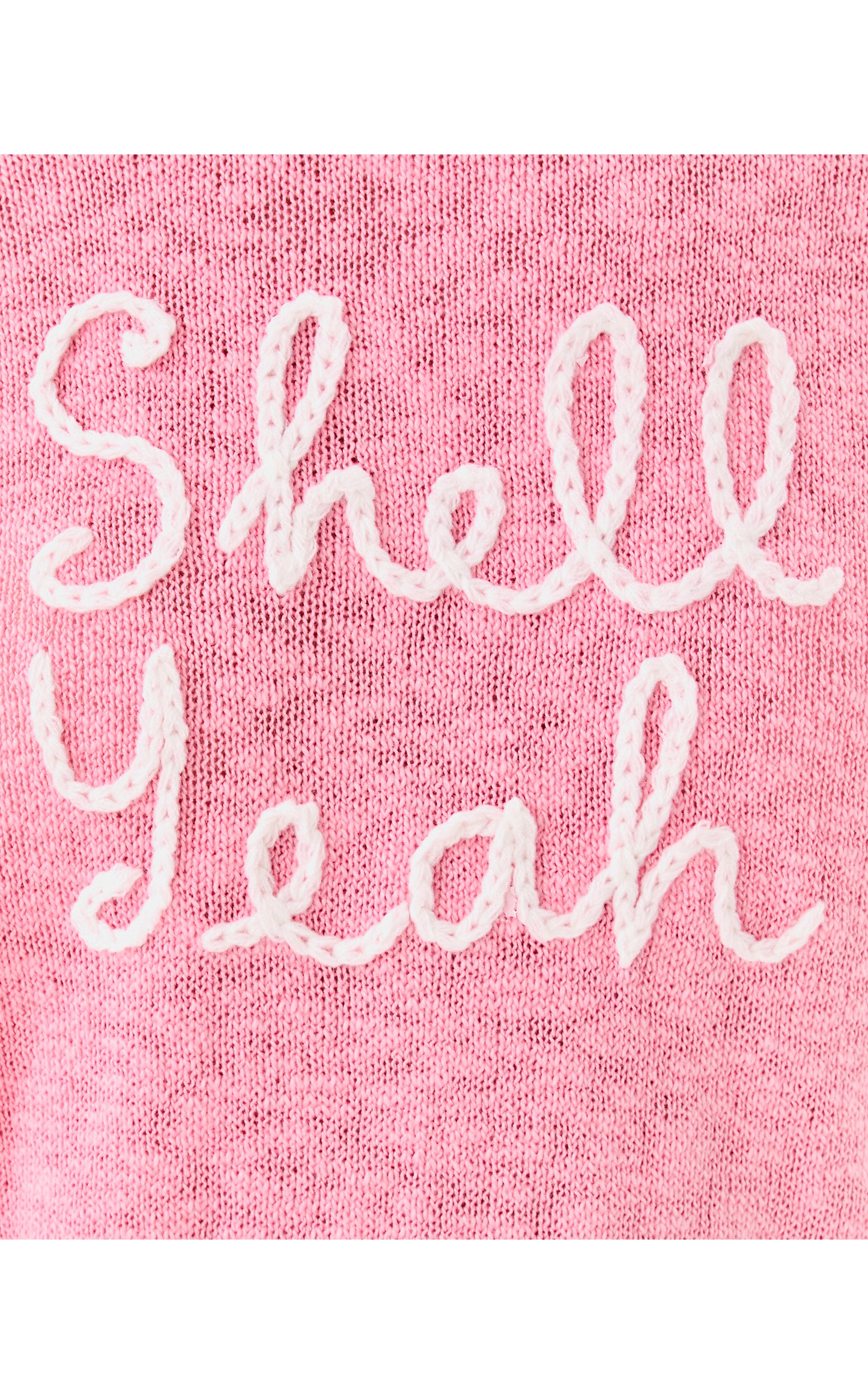 Tully Sweater - Conch Shell Pink Shell Yeah Embroidery