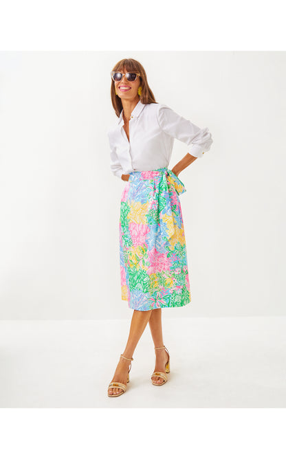 Rowena Midi Skirt - Bright Delight Patch