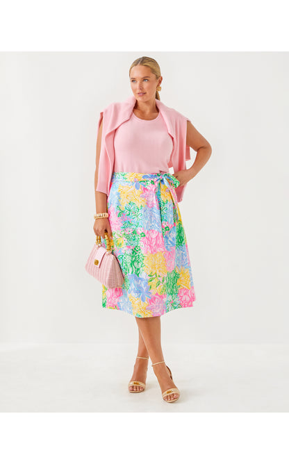 Rowena Midi Skirt - Bright Delight Patch