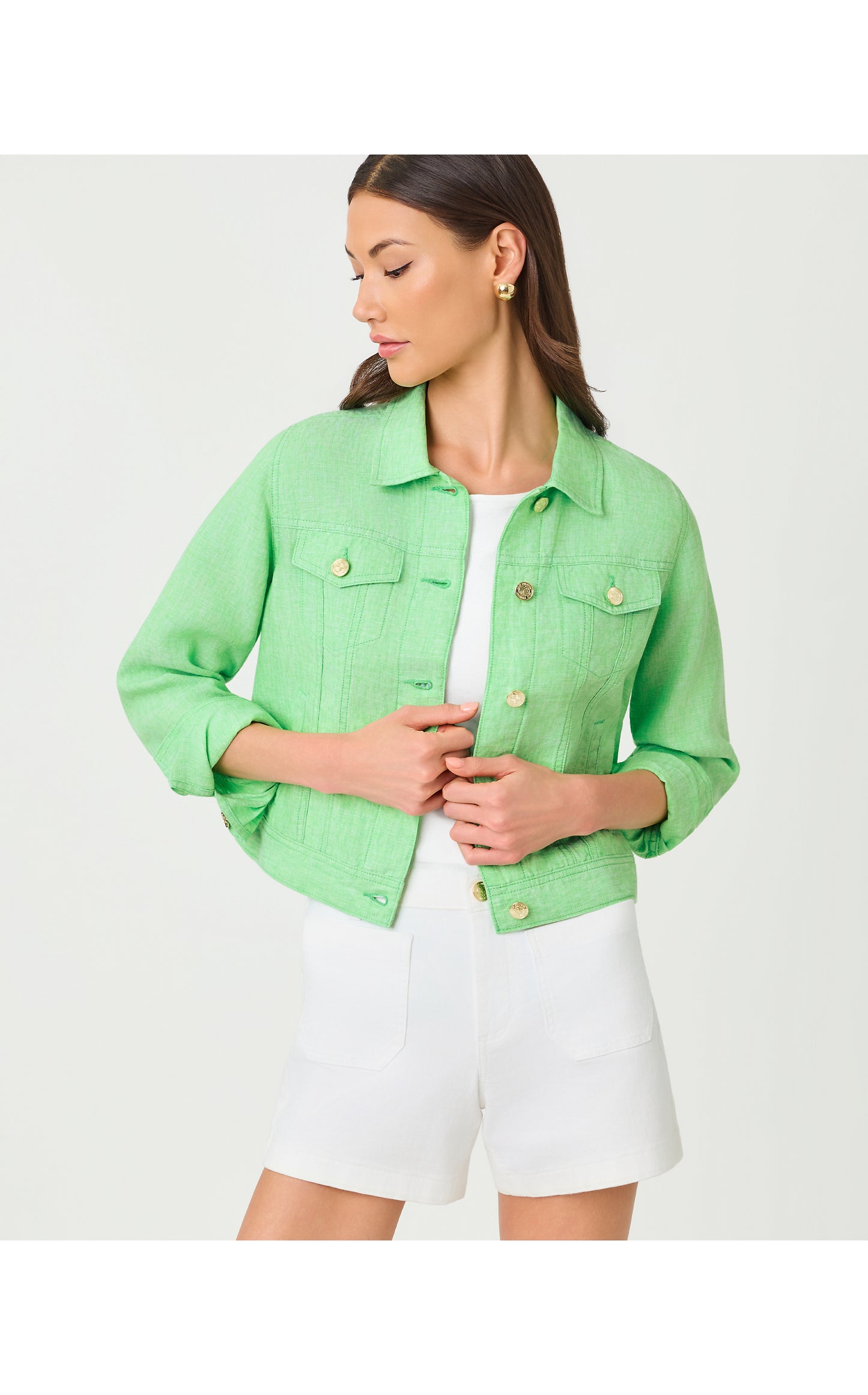 Seaspray Linen Jacket - Jackfruit