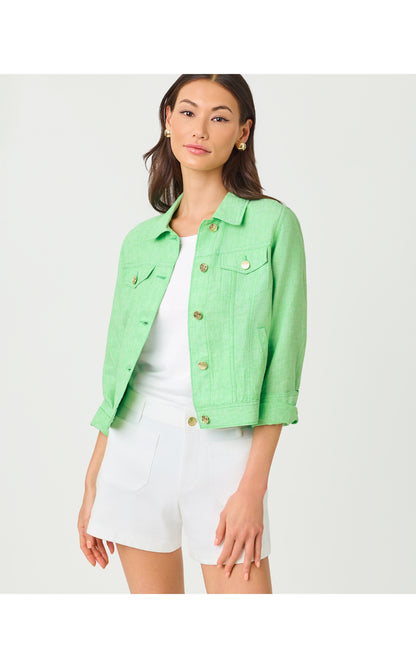 Seaspray Linen Jacket - Jackfruit