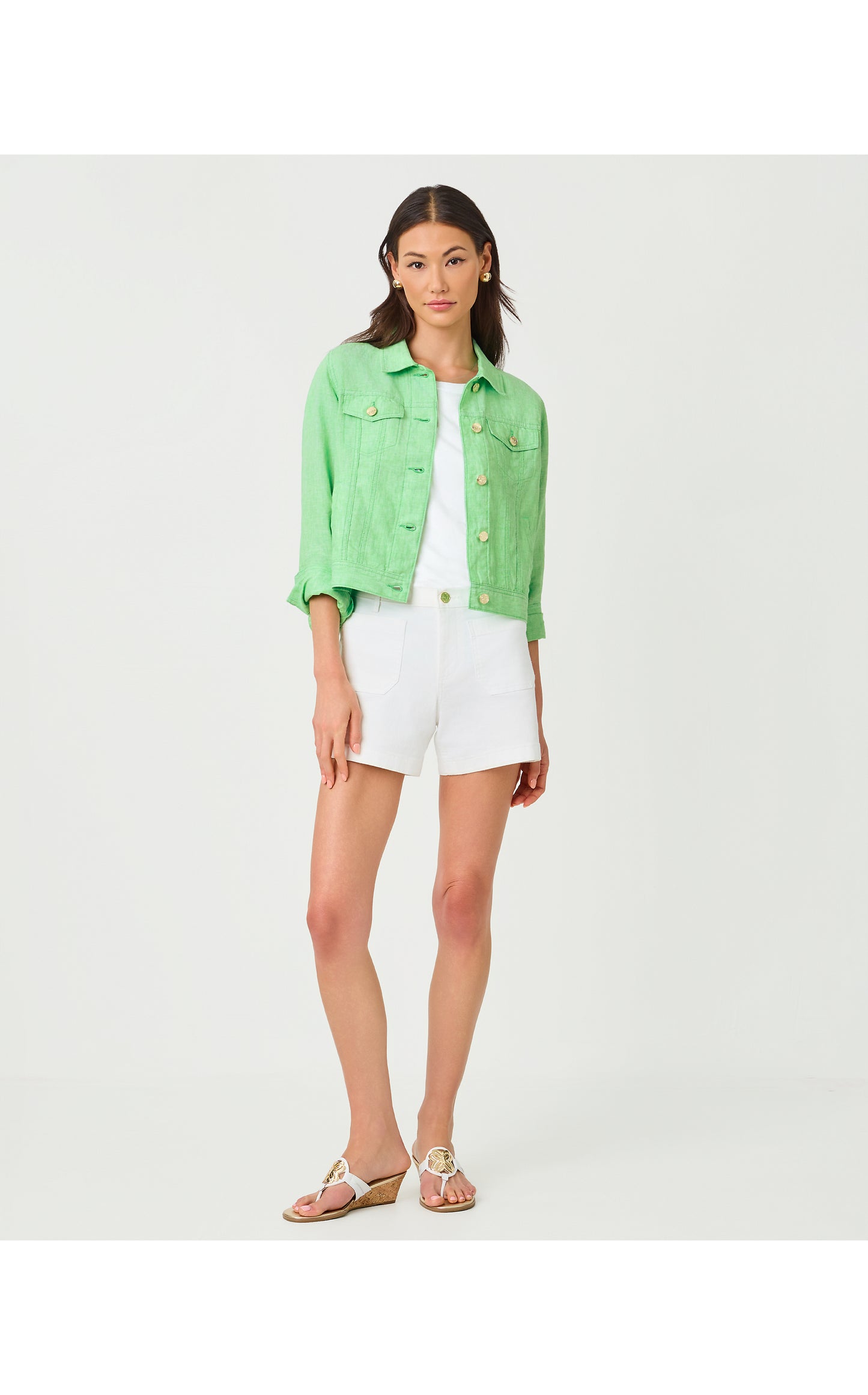 Seaspray Linen Jacket - Jackfruit