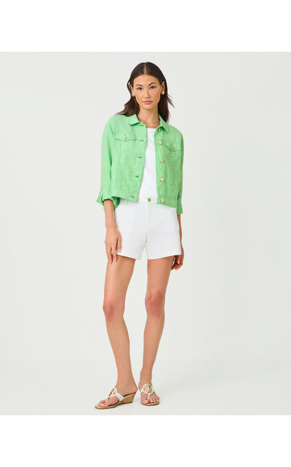 Seaspray Linen Jacket - Jackfruit