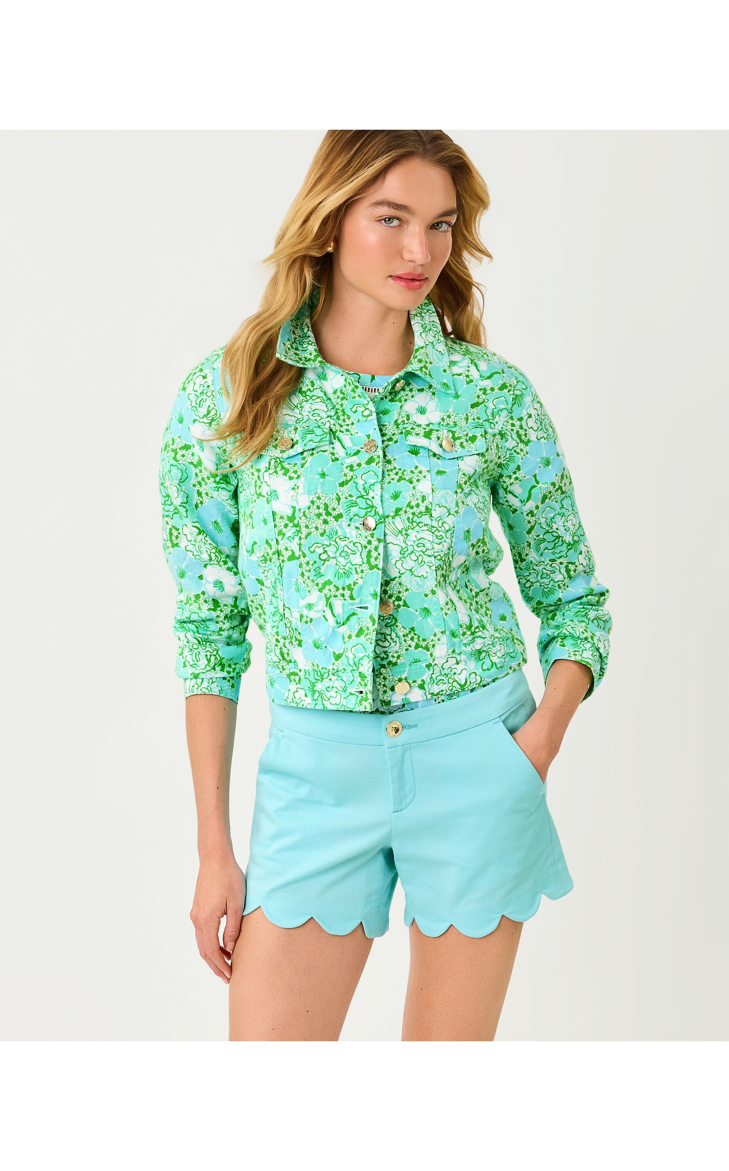 Seaspray Linen Jacket - Mint Condition Burst Of Joy