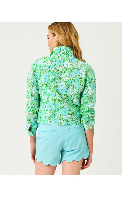 Seaspray Linen Jacket - Mint Condition Burst Of Joy