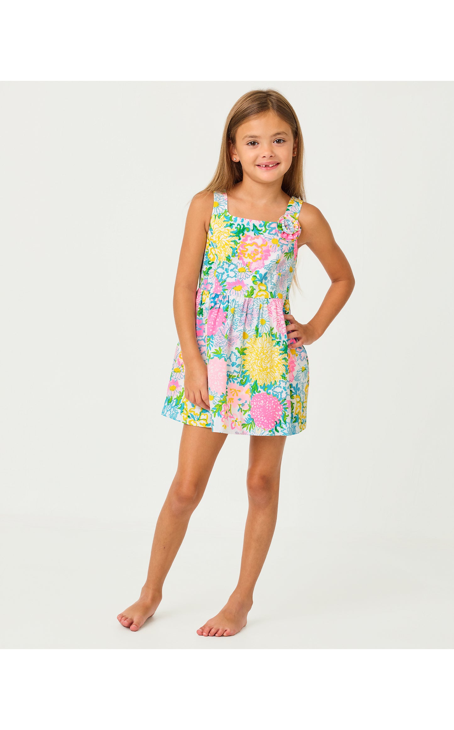 Girls Bellefleur Dress - Multi Lilly Garden