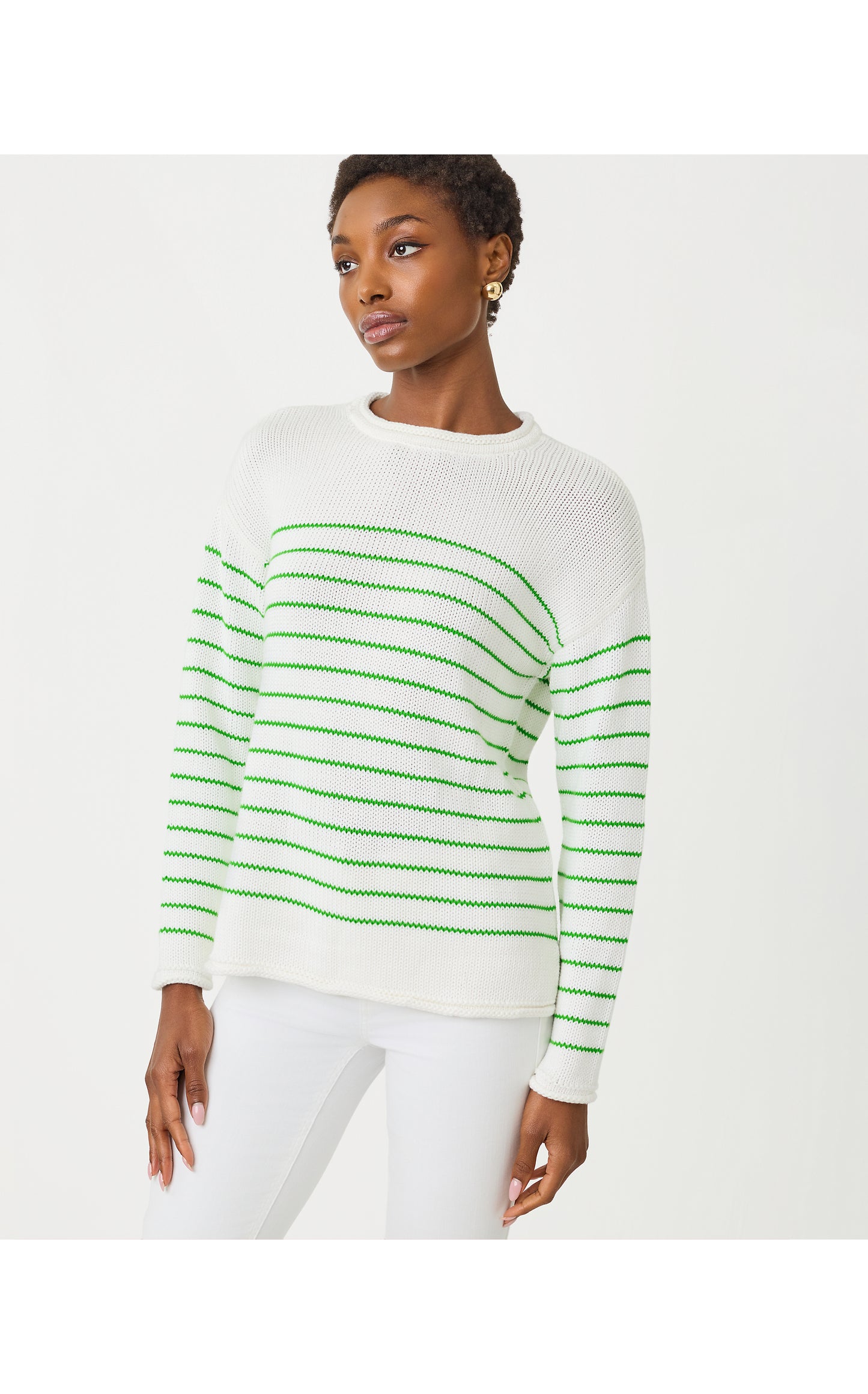 Lotan Sweater - Putting Green Tidepool Stripe