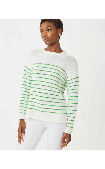 Lotan Sweater - Putting Green Tidepool Stripe