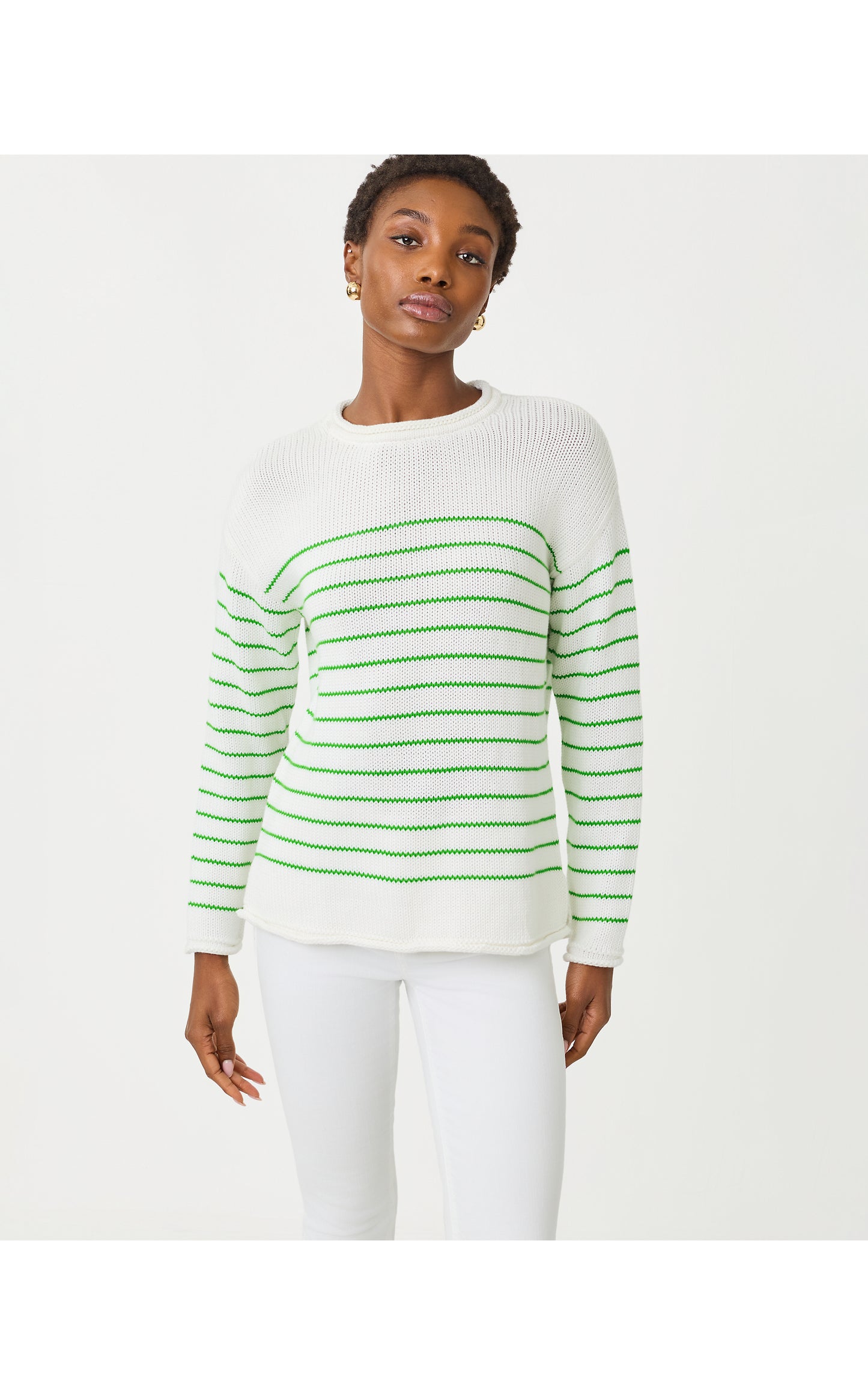 Lotan Sweater - Putting Green Tidepool Stripe