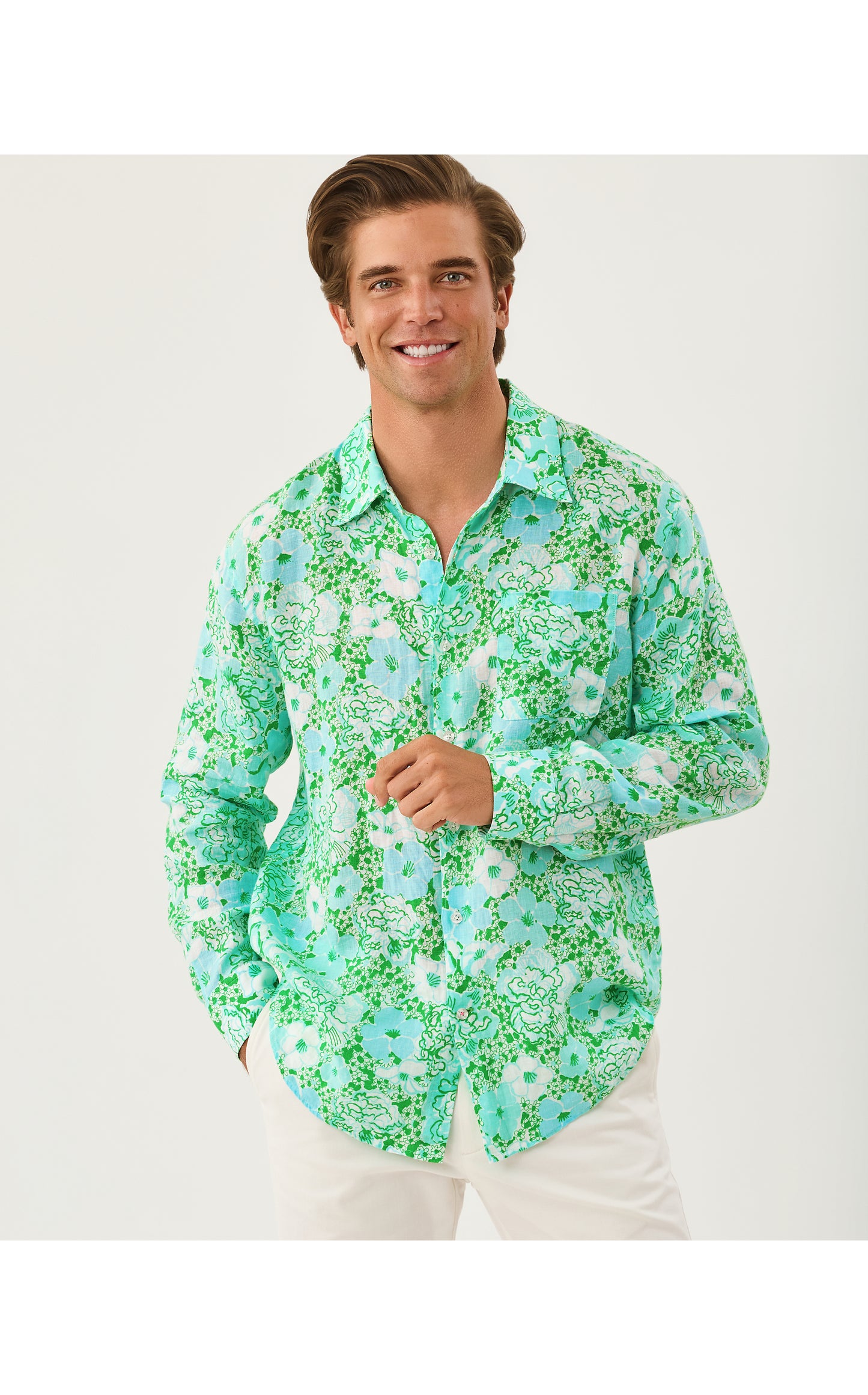 Mens Stuff Addison Shirt - Mint Condition Burst Of Joy