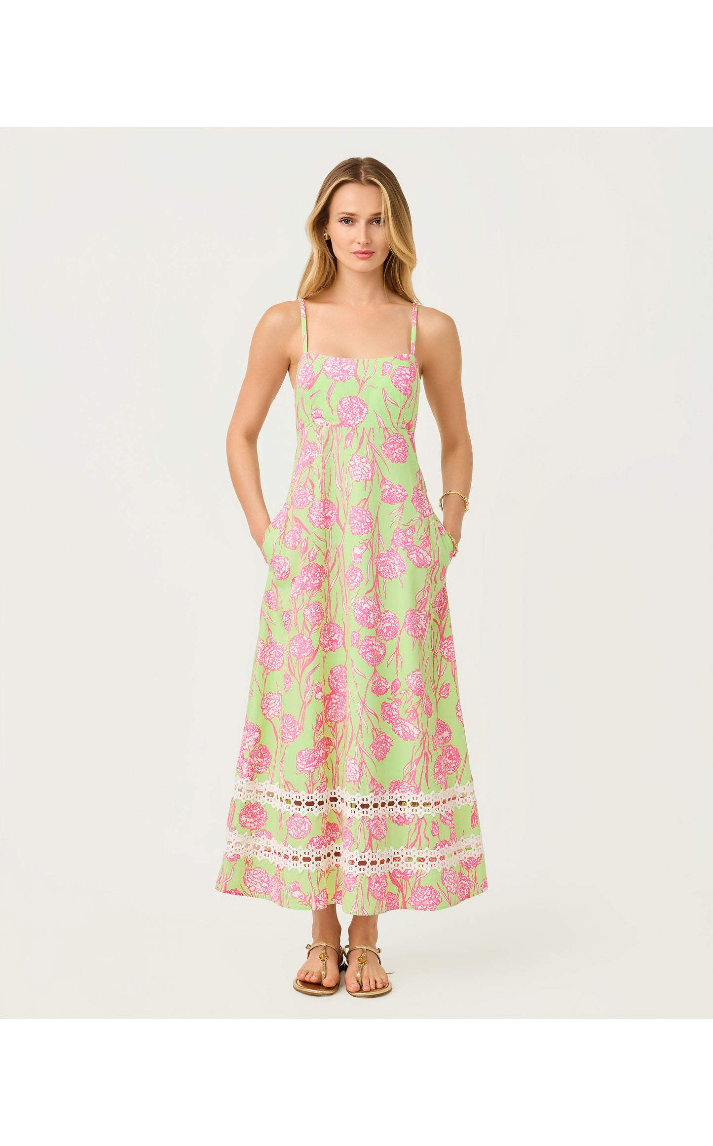 Haliey Midi Dress - Pistachio Macaron Alina
