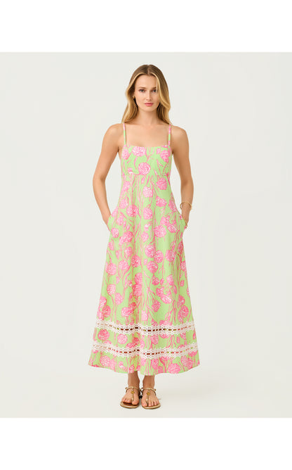 Haliey Midi Dress - Pistachio Macaron Alina
