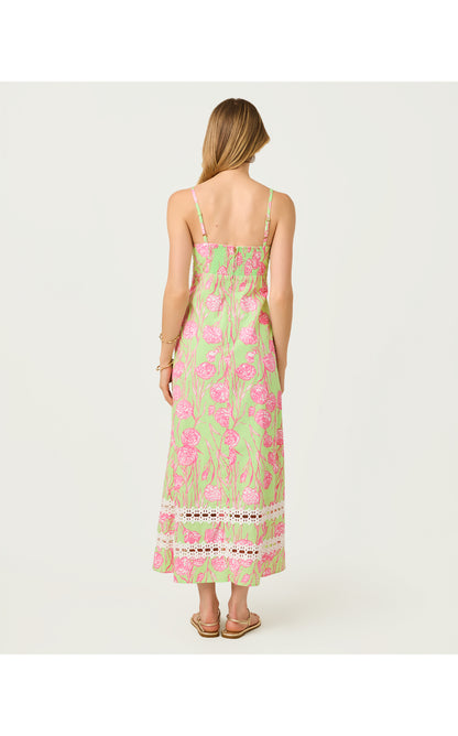 Haliey Midi Dress - Pistachio Macaron Alina