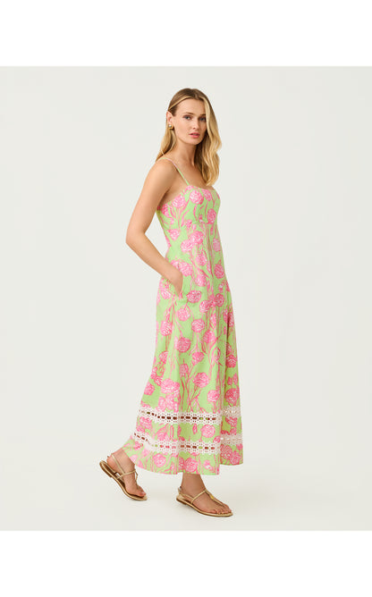 Haliey Midi Dress - Pistachio Macaron Alina