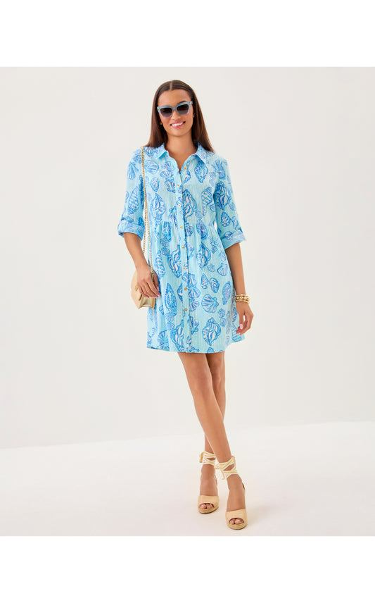 Shaela Dress - Fresh Water Blue Cool As Shell