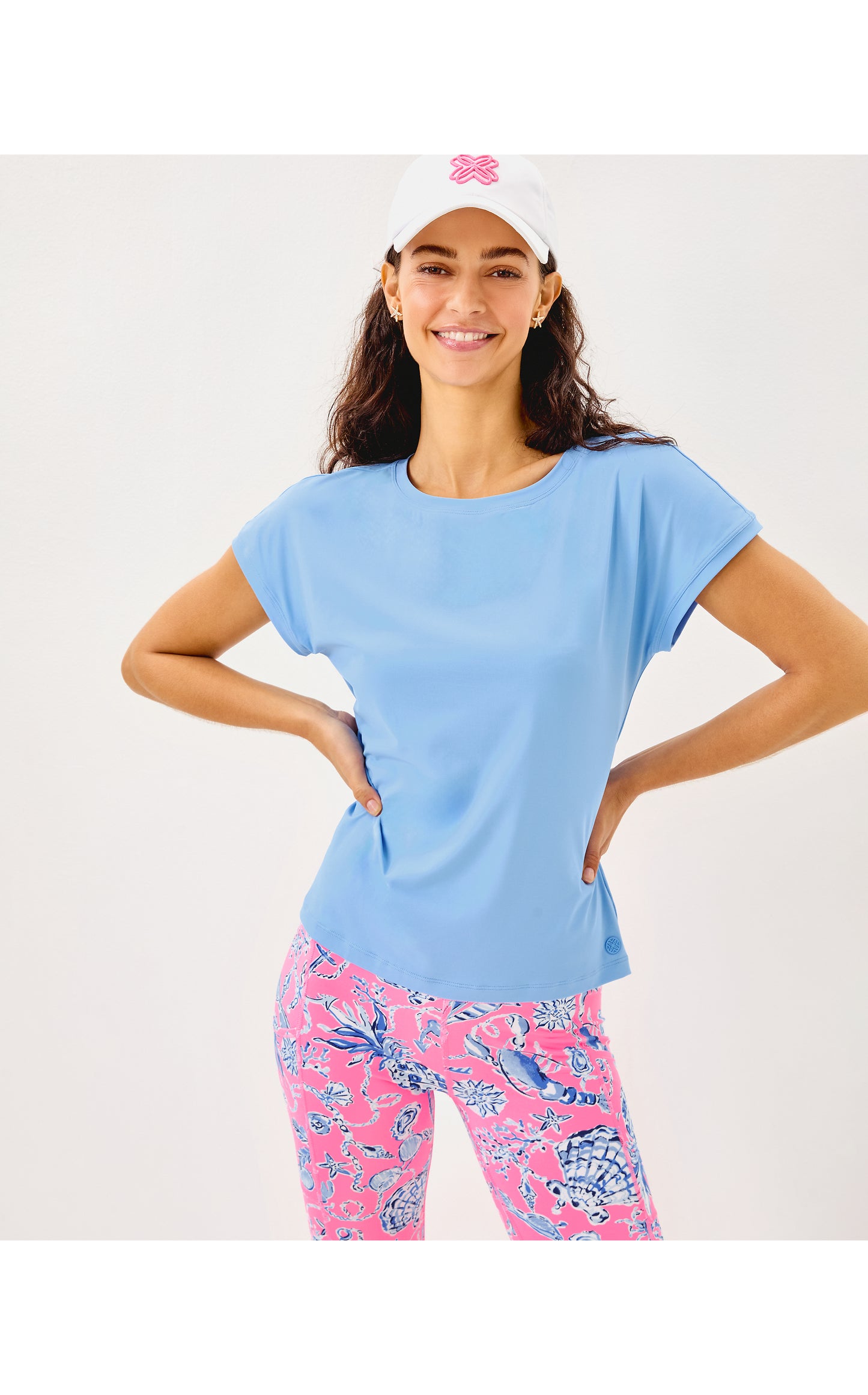 UPF50+ Glenna Active Tee - Jacaranda Blue