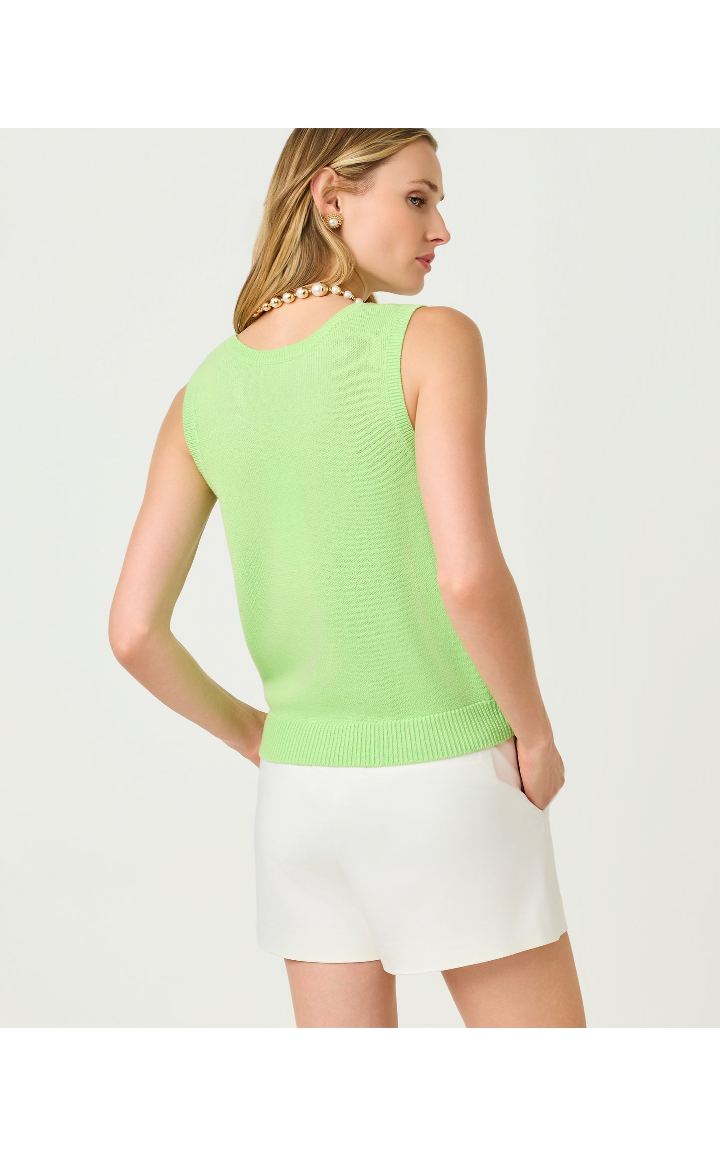 Amalia Sweater Tank - Pistachio Macaron