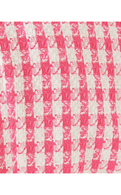 Rohana Boucle Shift Jacket- Rousseau Pink Charming Check Boucle