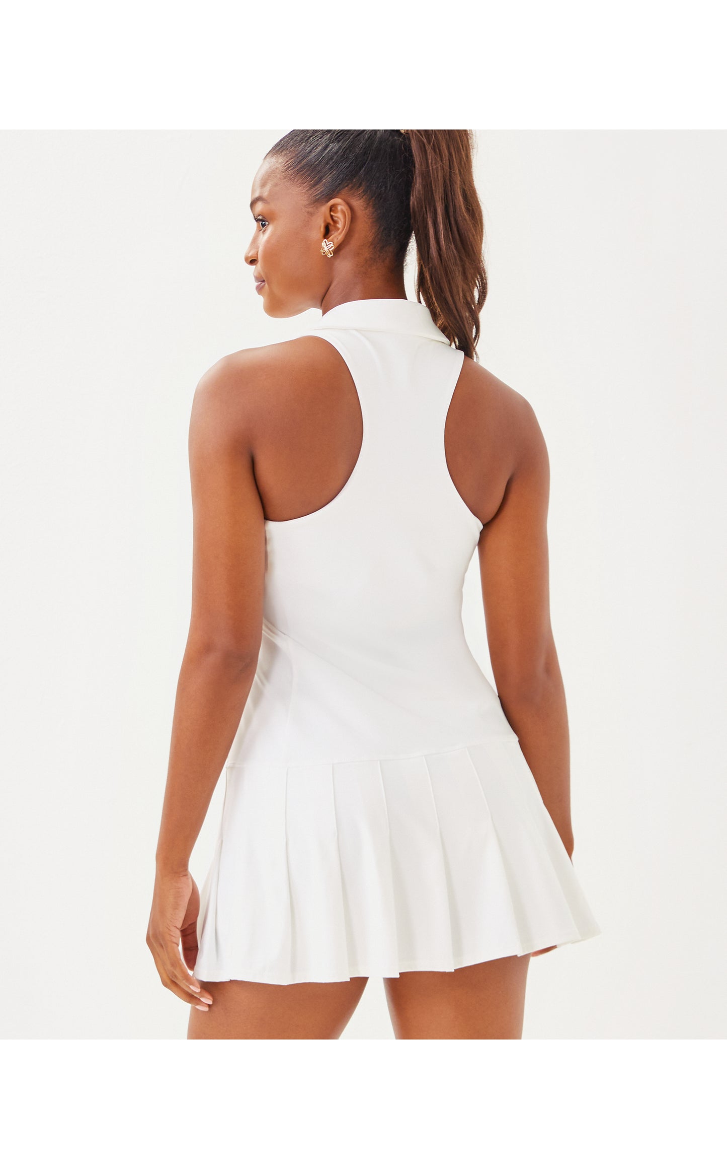 UPF50+ Dania Pleated Dress - Resort White