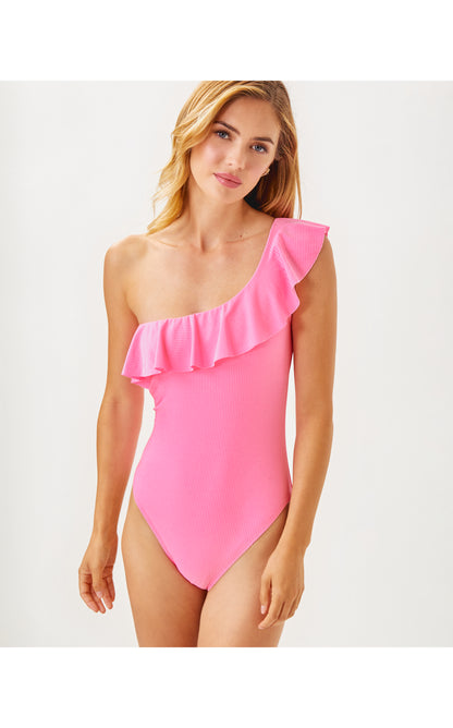 Caelum Ruffle One Piece Swim - Rousseau Pink
