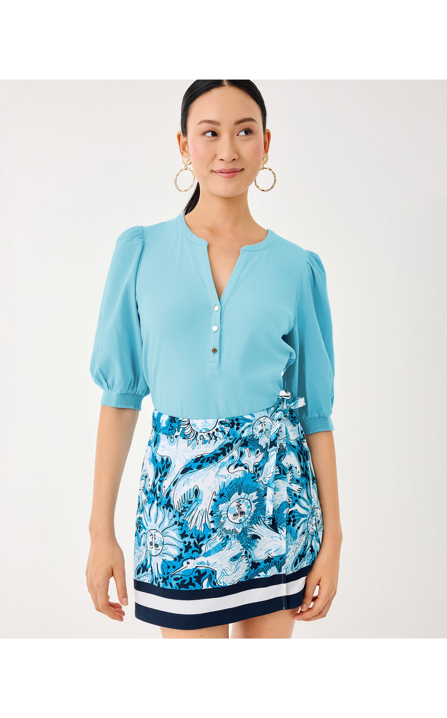 Ronson Knit Top - Bellevue Blue