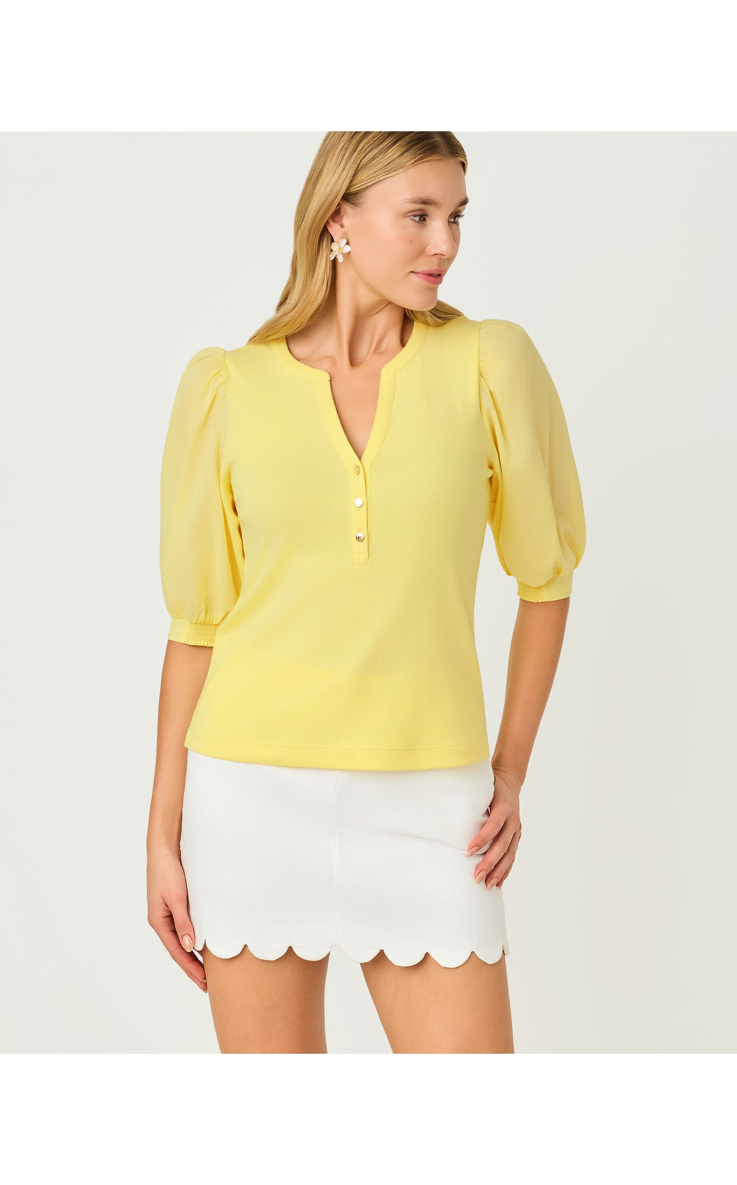 Ronson Knit Top - Finch Yellow