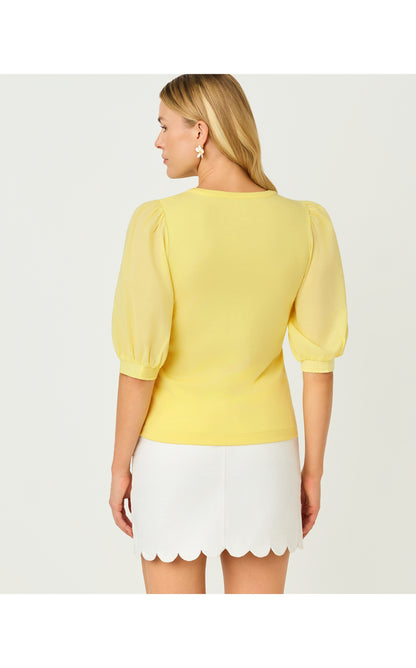 Ronson Knit Top - Finch Yellow