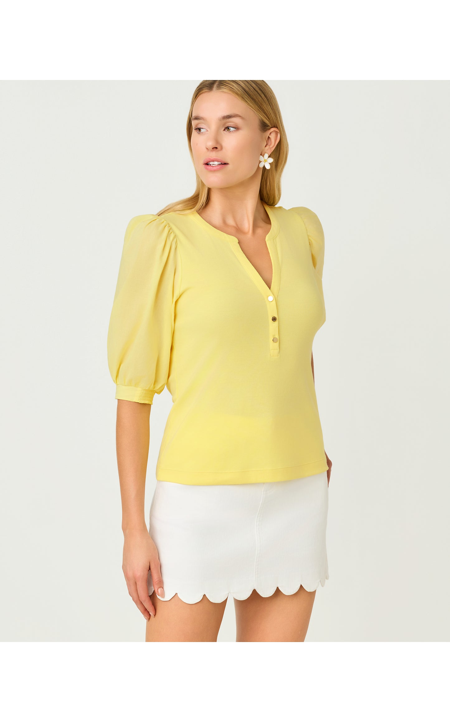 Ronson Knit Top - Finch Yellow